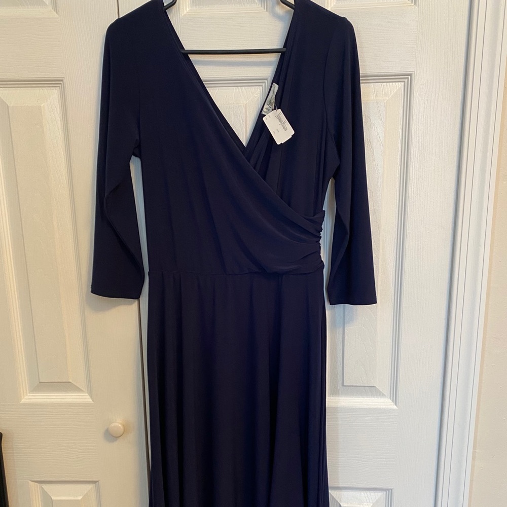 Neiman Marcus Navy Dress with pull tie.